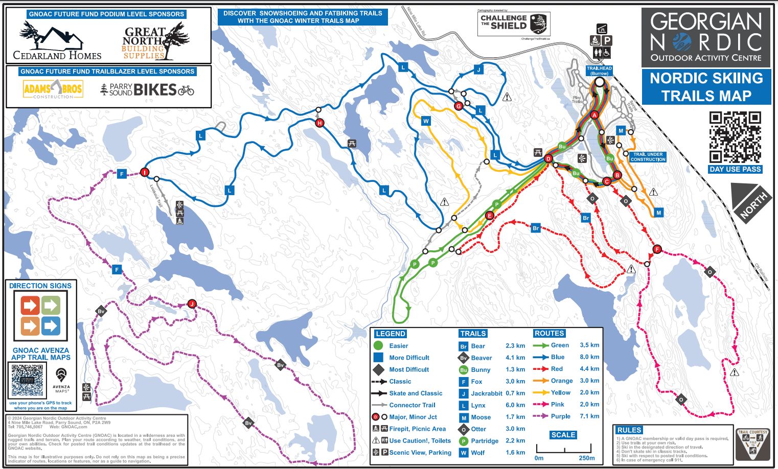 Georgian Nordic Trail Map - Skiing